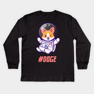 Dogecoin - Doge - $DOGE Kids Long Sleeve T-Shirt